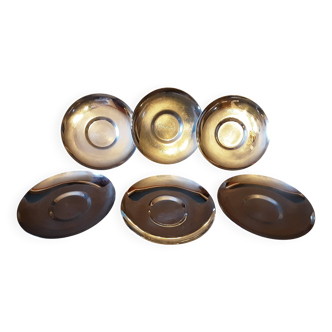 Set of 6 metal coasters