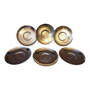 Set of 6 metal coasters
