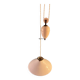 Suspension rises and falls with counterweight in porcelain and opaline