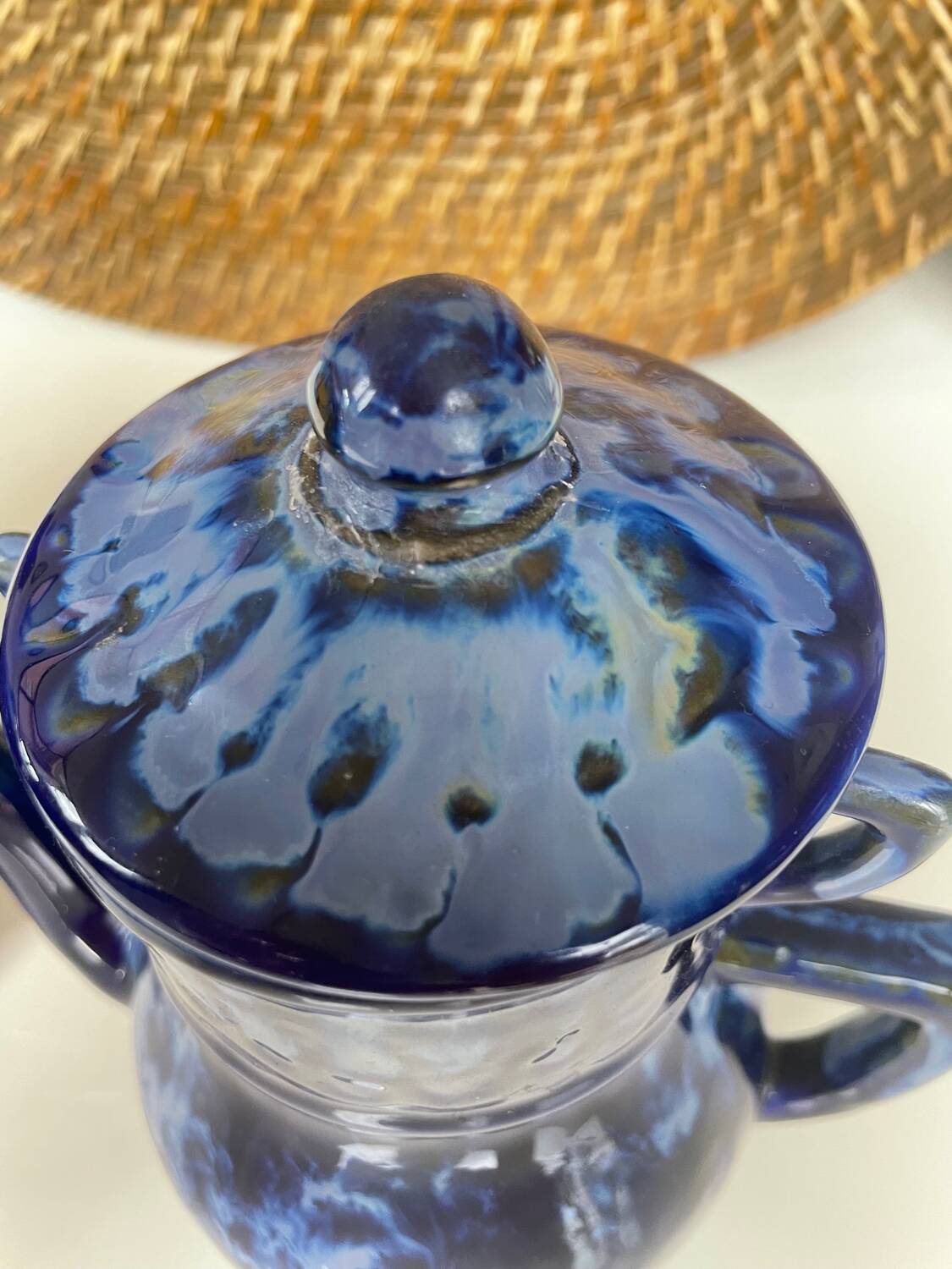 Old enameled coffee pot