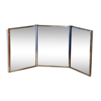 Triptych barber mirror 73x30cm