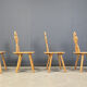 Vintage rustic Tiroler style dining chairs, 1960s