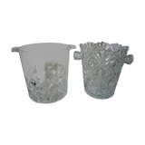 Lot of two vintage Crystal ice buckets