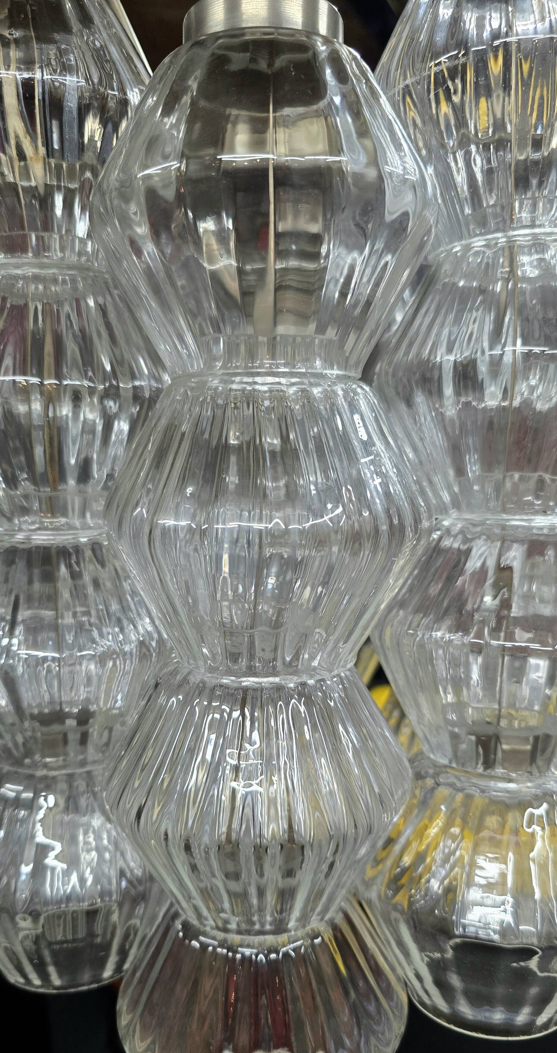 Vintage chandelier by Carlo Scarpa for Venini Murano in blown glass – Italy