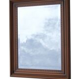 Vertical mirror, bevelled glass and carved wooden frame, 68x88cm