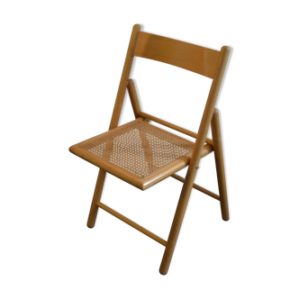 Chaise pliante cannée