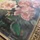 HSP Garden Roses painting signed Madeleine Bruno Derepas + frame