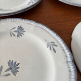 Set of 4 hand-painted dessert plates from Niderviller – Earthenware v