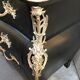 Commode "tombeau" patiné noire style régence