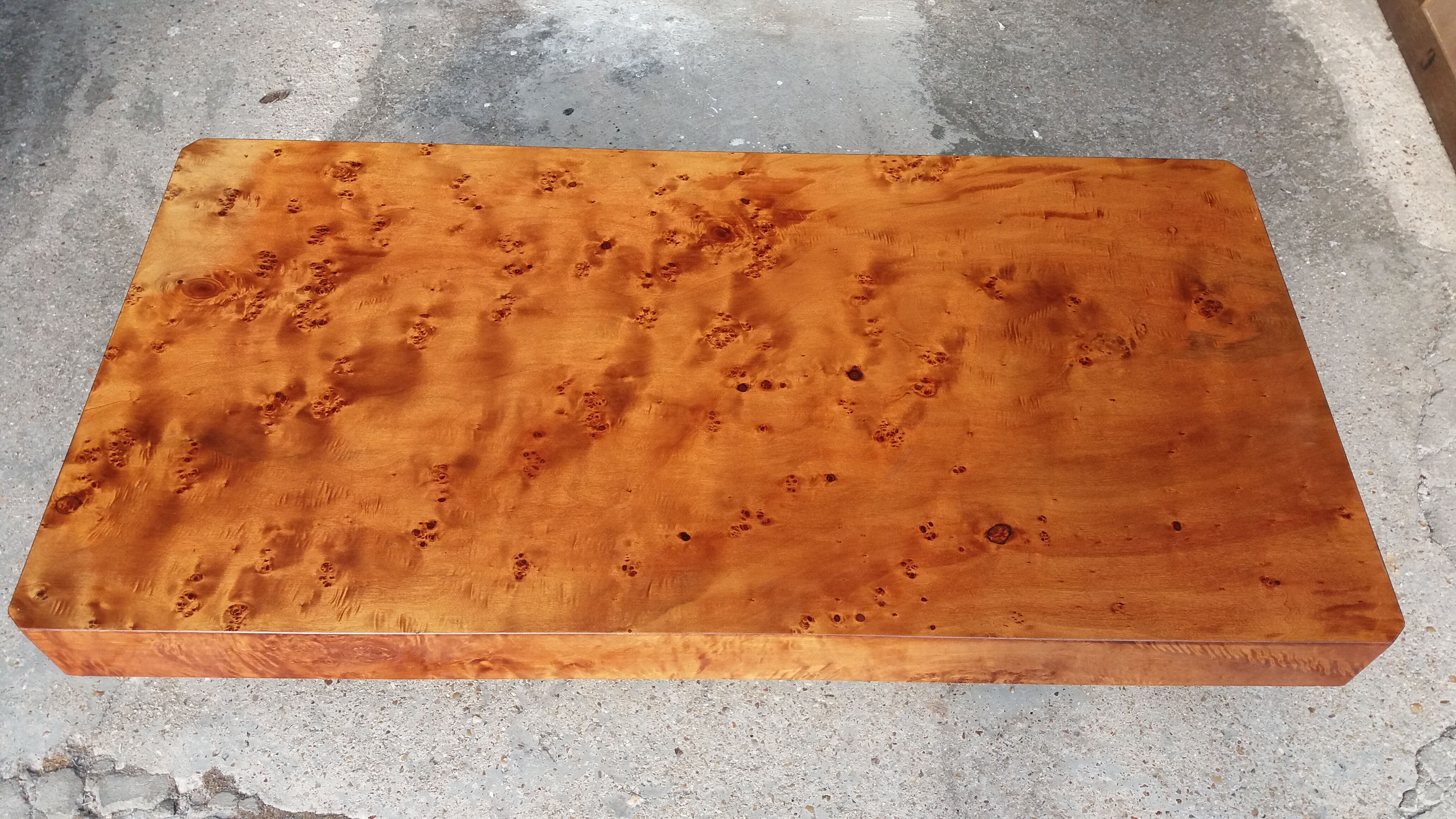 Coffee table in elm magnifying glass