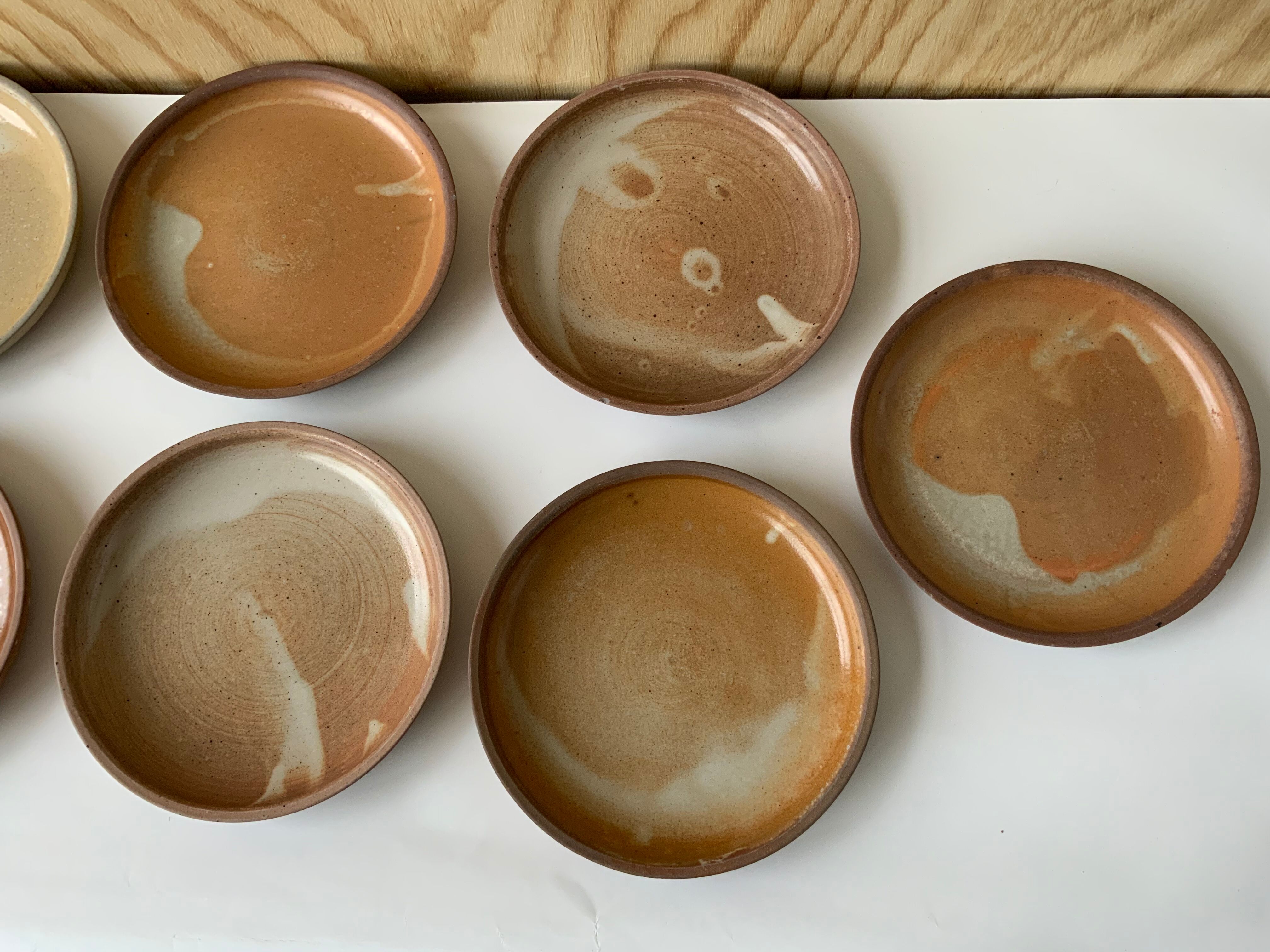 9 vintage sandstone plates