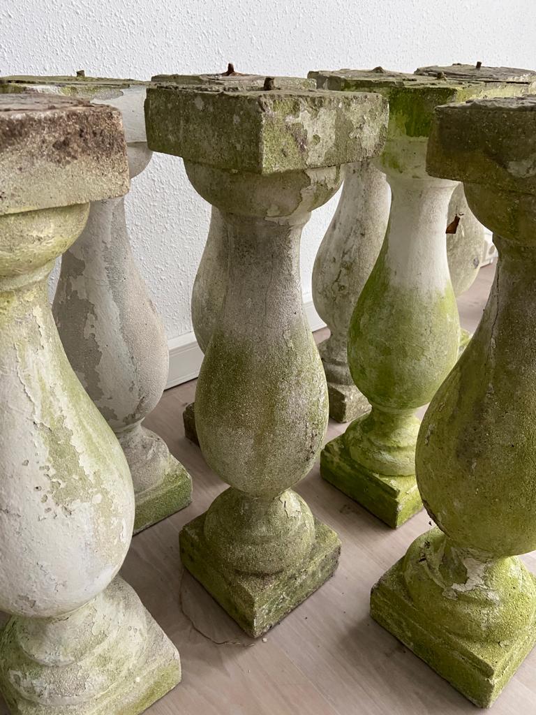 Set of 10 vintage antique style balusters
