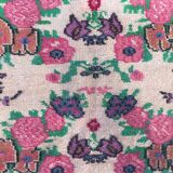 Old tribal handmade distressed persian wool rug country house chic turkish 192x108cm