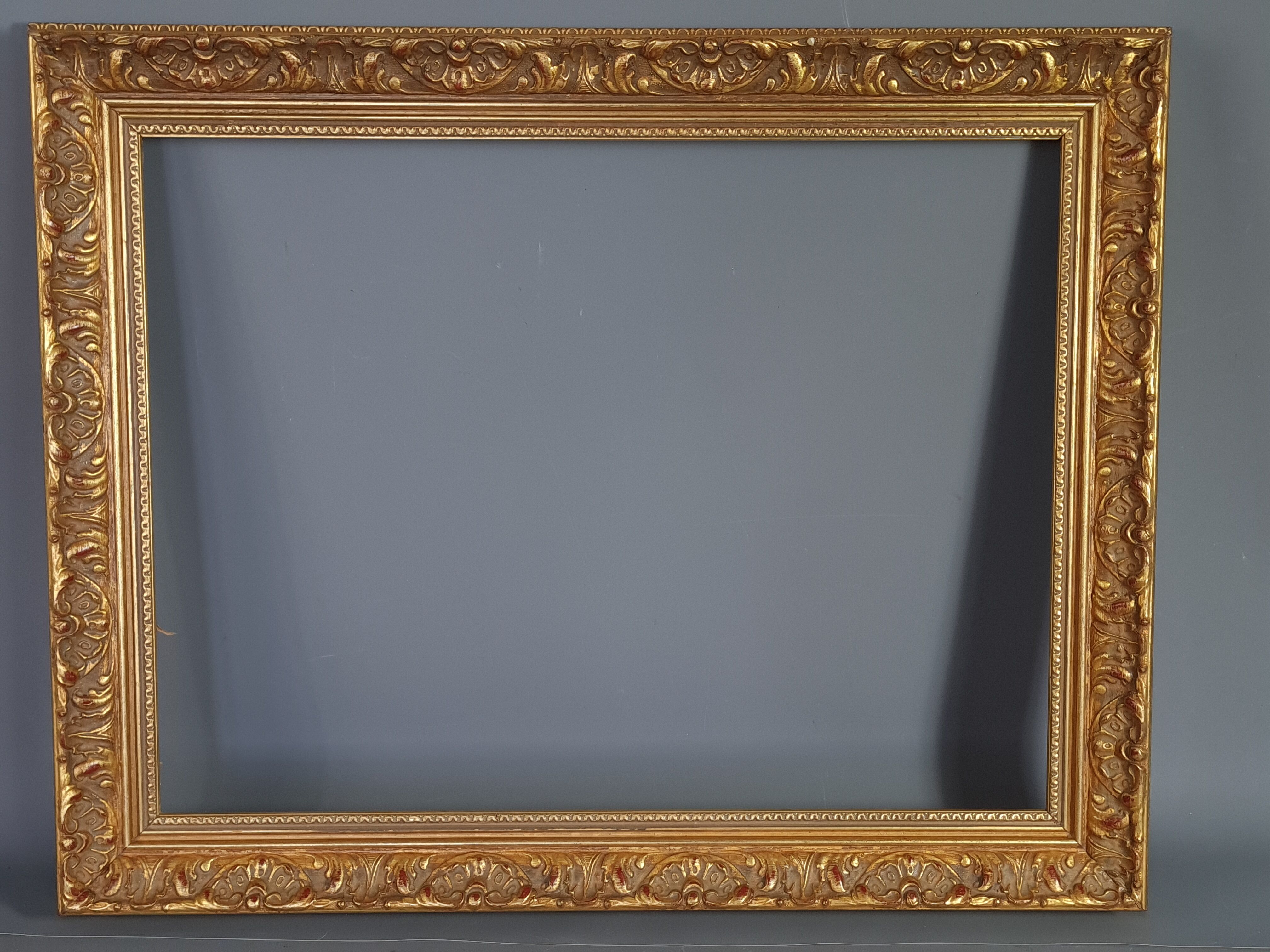 Frame style Louis XIV gilded stucco wood 57x45 cm, leaf 47,5x36 cm SB