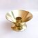 Table candle holder in golden brass