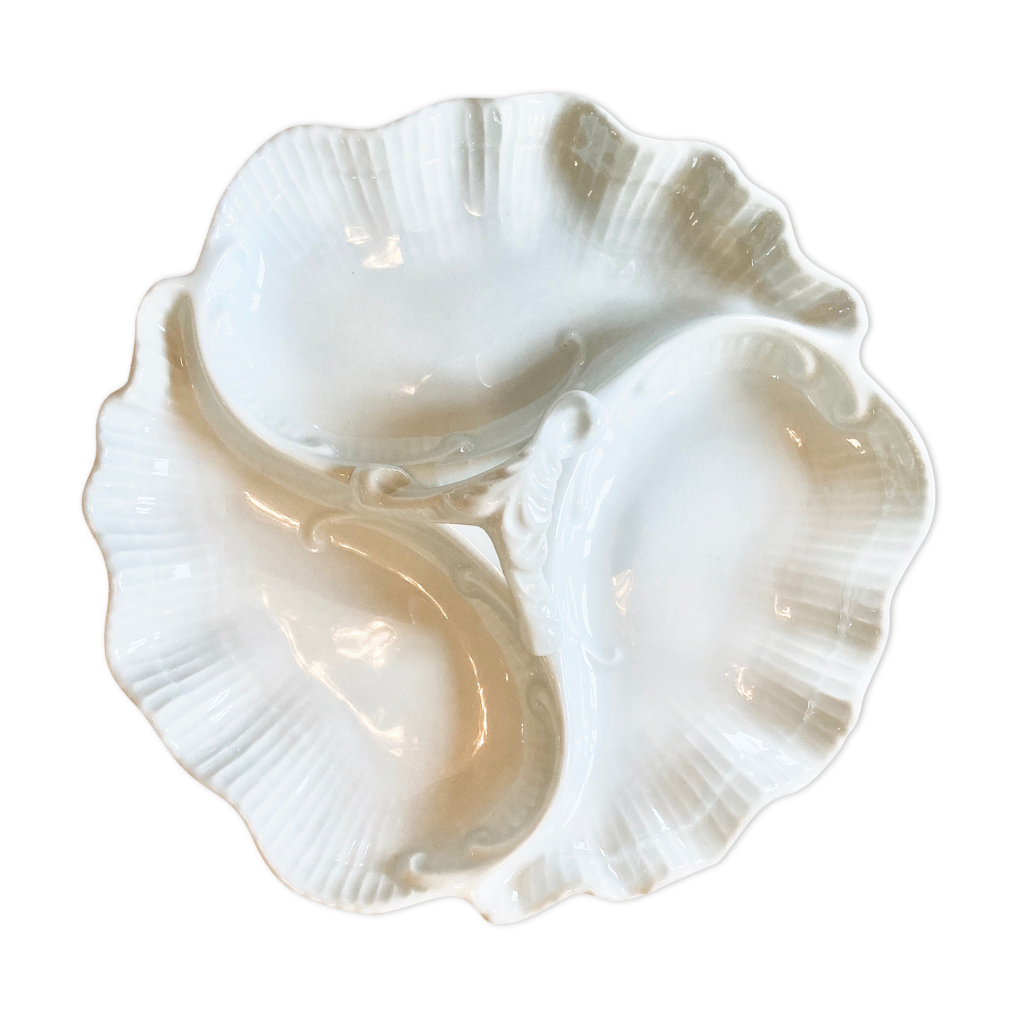 Limoges porcelain shell serving dish