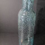 Biot sky blue bubbled glass bottle carafe
