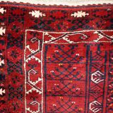 Vintage carpet turkmen engsi handmade 124cm x 165cm 1970s - 1c431
