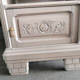 Old wooden and marble bedside