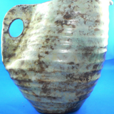 Details on Valauris sandstone pitcher by A.Kostanda, 1950s