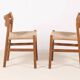 2x Børge Mogensen BM1 oak dining chairs, 1950s, Denmark