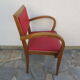 Fauteuil bridge rouge années 50