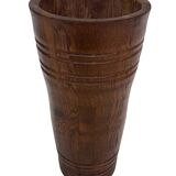 Vintage umbrella stand - holder oak basket storage design 60's minimalist