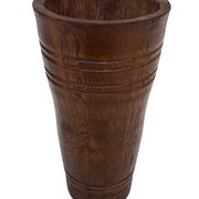 Vintage umbrella stand - holder oak basket storage design 60's minimalist