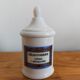 Set of 3 vintage pharmacy jars in apothecary opaline