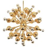 Large brass Sputnik space chandelier from the Space Age by Cosack, Germany, 1970s.