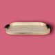 Plateau moderniste en aluminium anodisé doré – Perfect