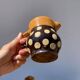 Duo of small Italian polka dot jars