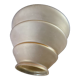 Yellow art deco lampshade with gold stripes