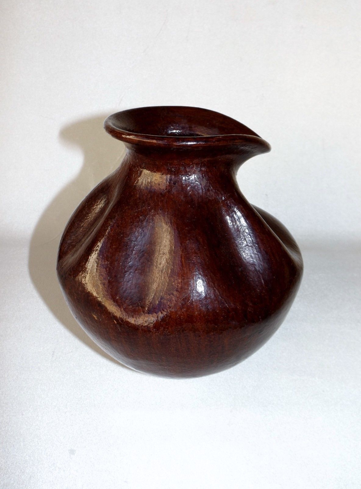 Glazed ceramic vase form free 1970