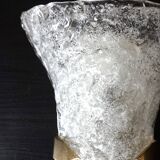 Hillebrand Murano ice glass wall lamp by Egon Hillebrand, 1960