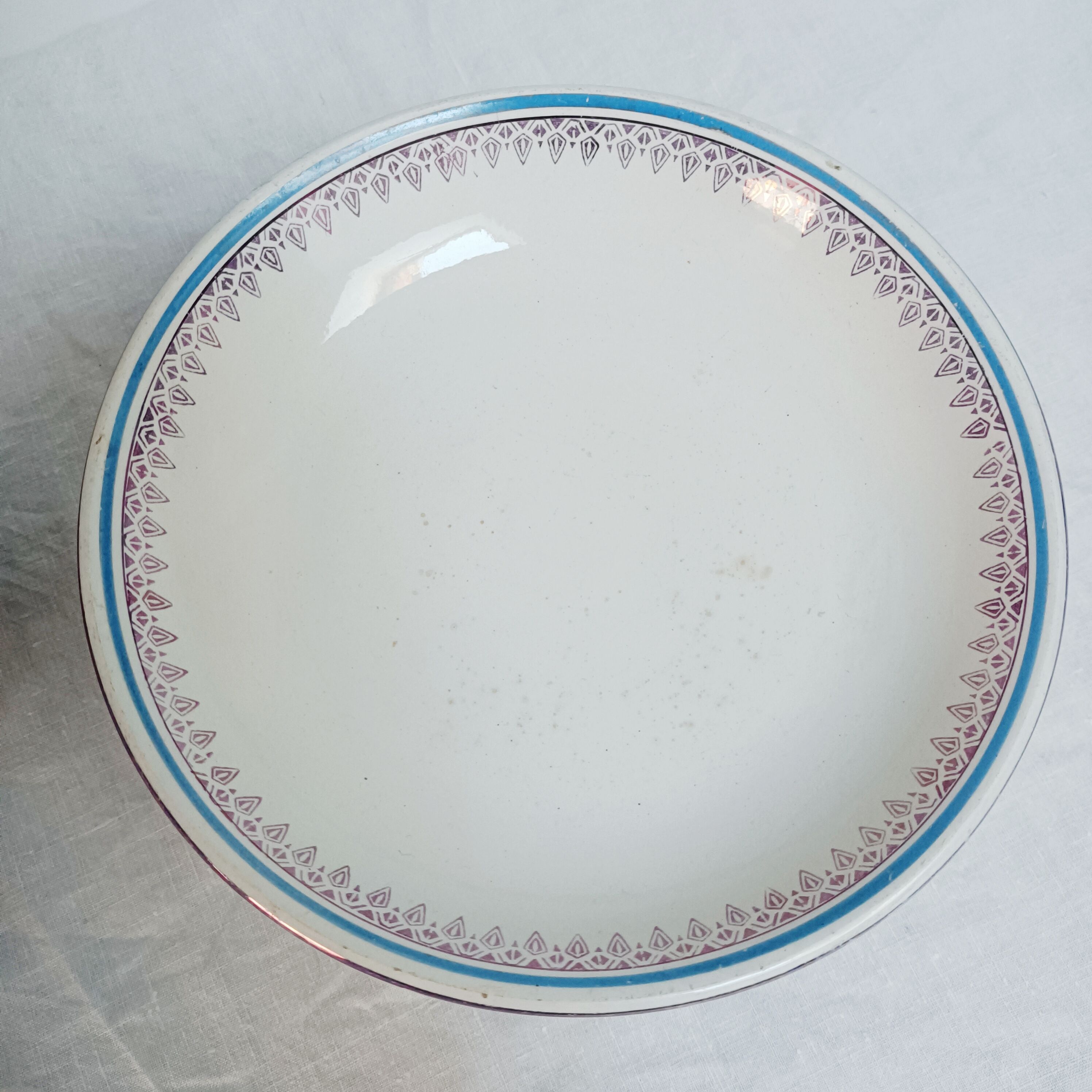 Antique earthenware compote dish
