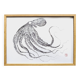 Framed art print, "Octopus Print" (gyotaku)