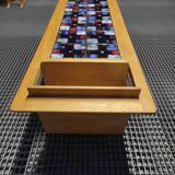 Oak coffee table by Guillerme and Chambron