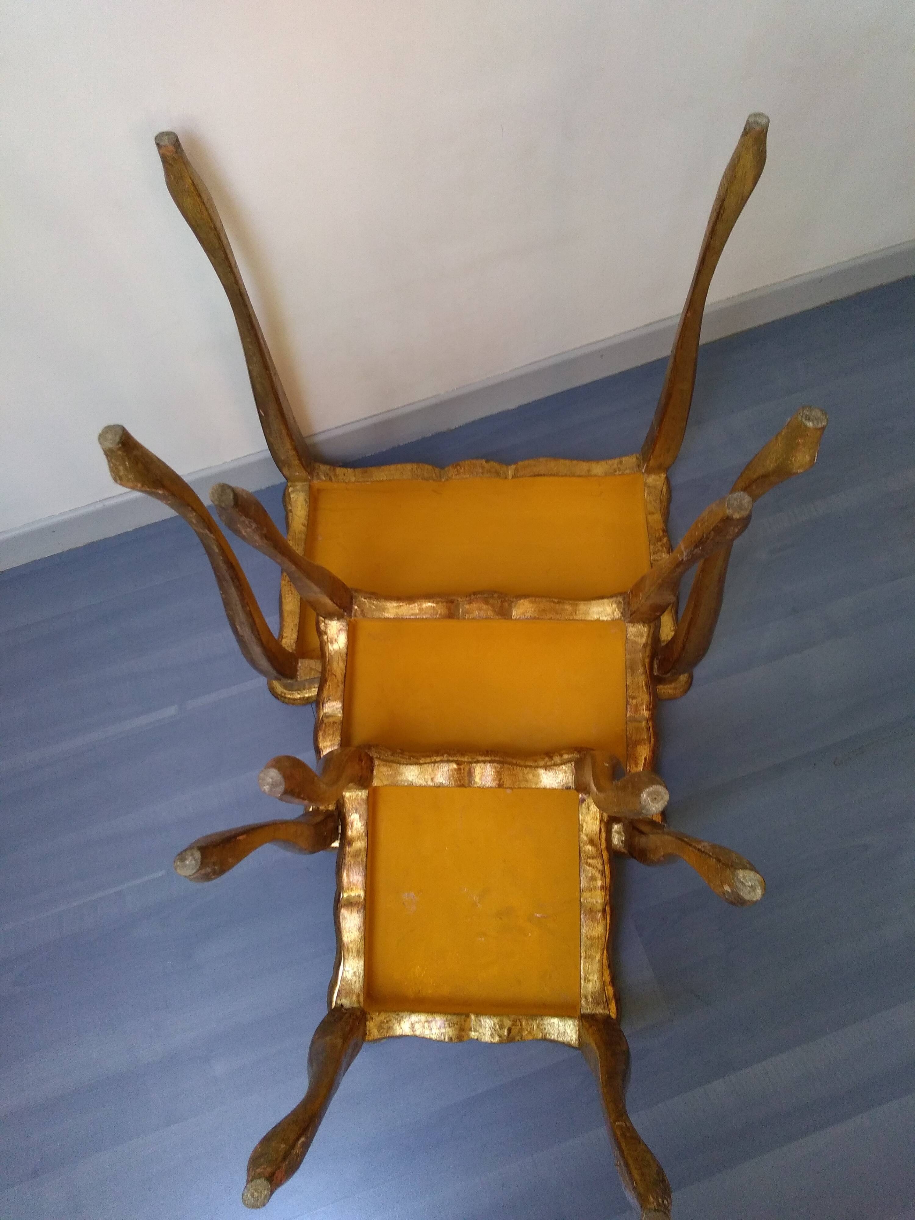 3 florentine pull out tables