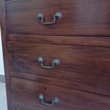 Three-drawer chest of drawers in exotic wood