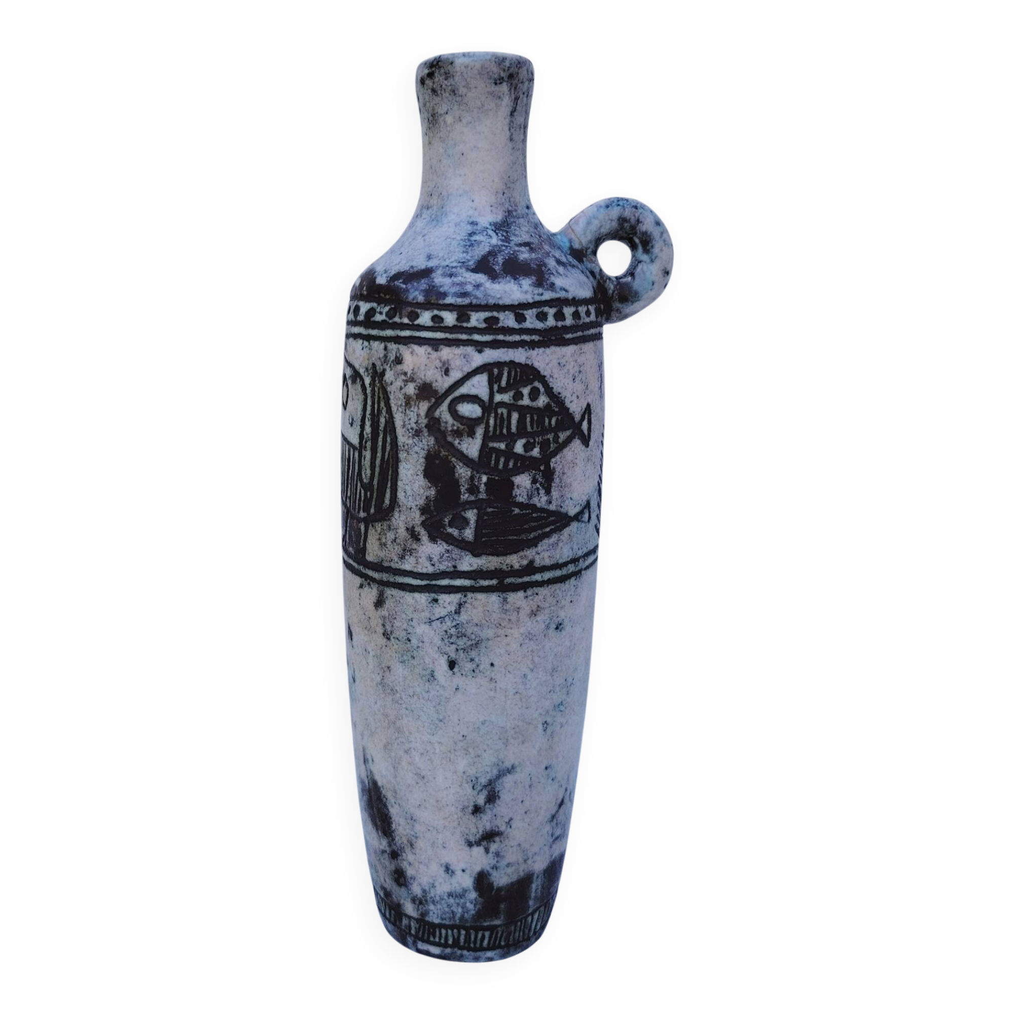 Amphora soliflore vase, ceramic by Jacques Blin