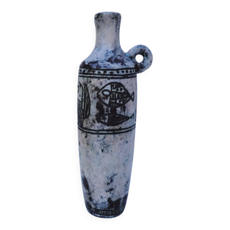 Amphora soliflore vase, ceramic by Jacques Blin