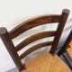 Set of 6 vintage brutalist chairs by Georges Robert in straw wood from the 1960s.