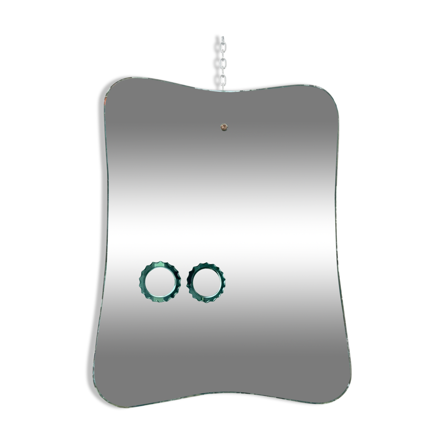 Mid-century green mirror from 50s