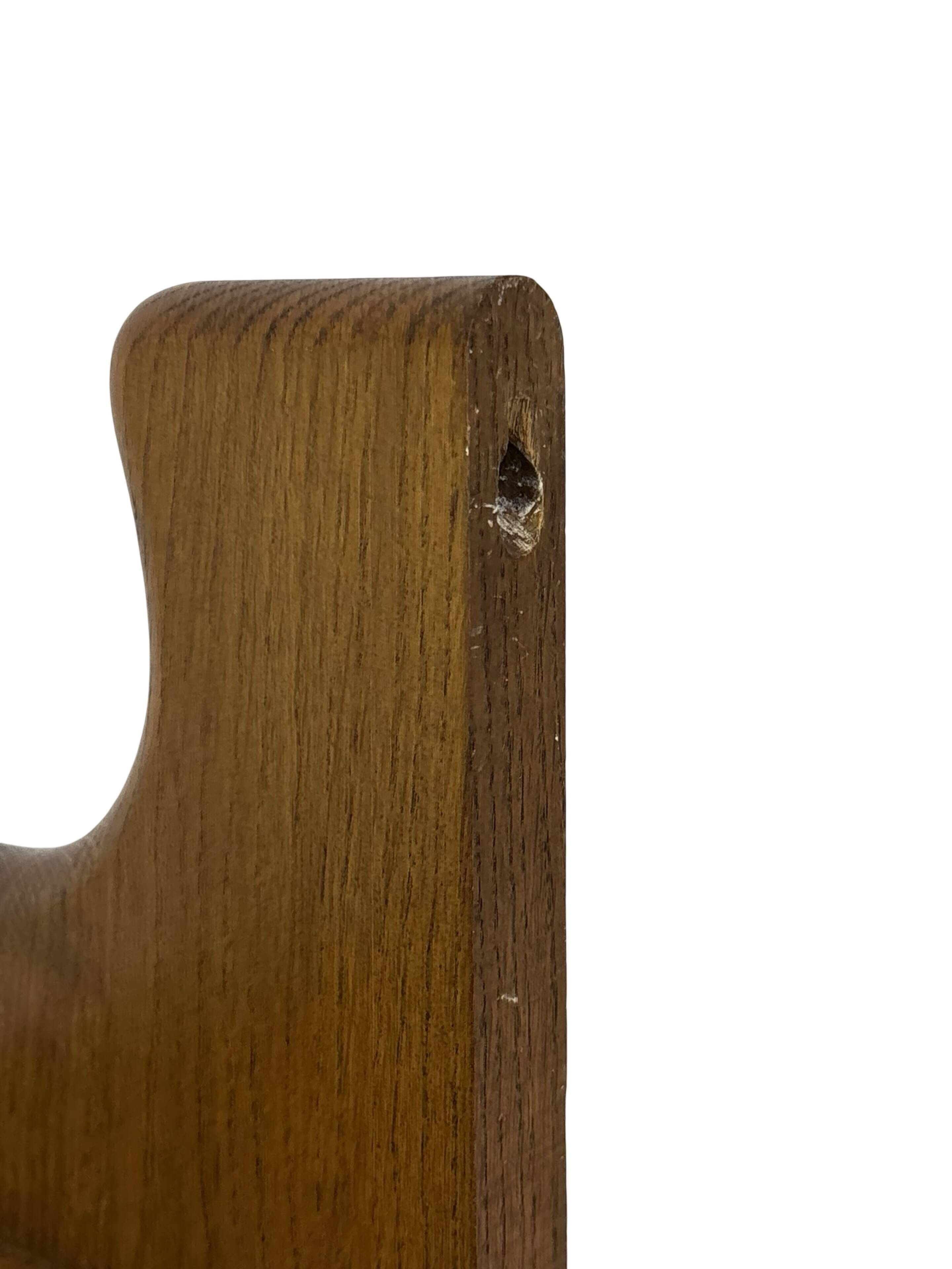 Vintage wall shelve rack bookshelf in oak wood minimalist