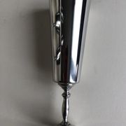 Set of eight silver metal flutes