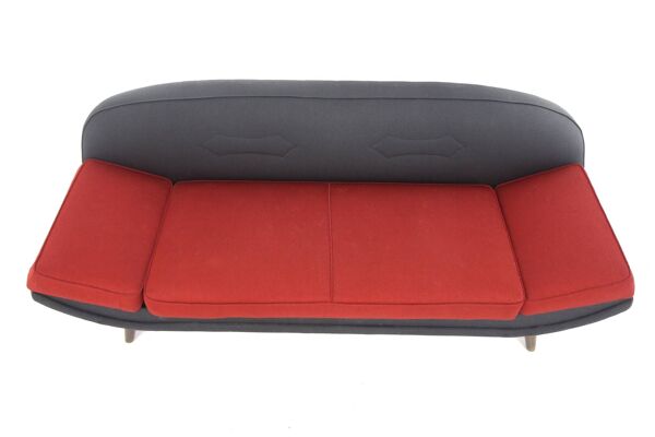 Canapé scandinave 2 places en cuir, Folke Jansson, SM Wincrantz Möbelin, Suède, 1960