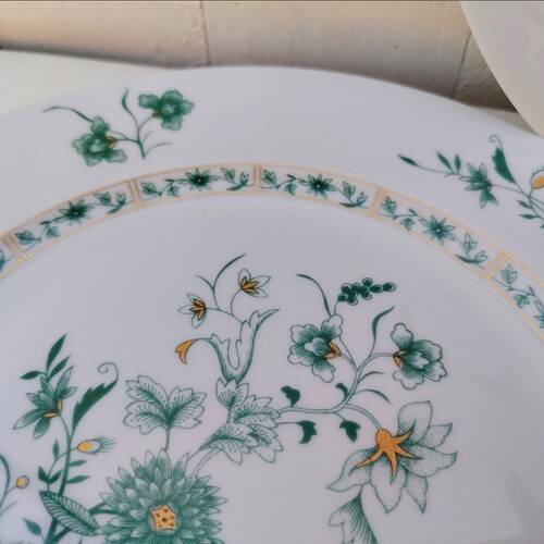 6 flat plates, Limoges porcelain, Bernardaud, Beijing No. 1