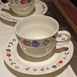 set of 6 Pagnossin ceramic tea cups and saucers from Treviso