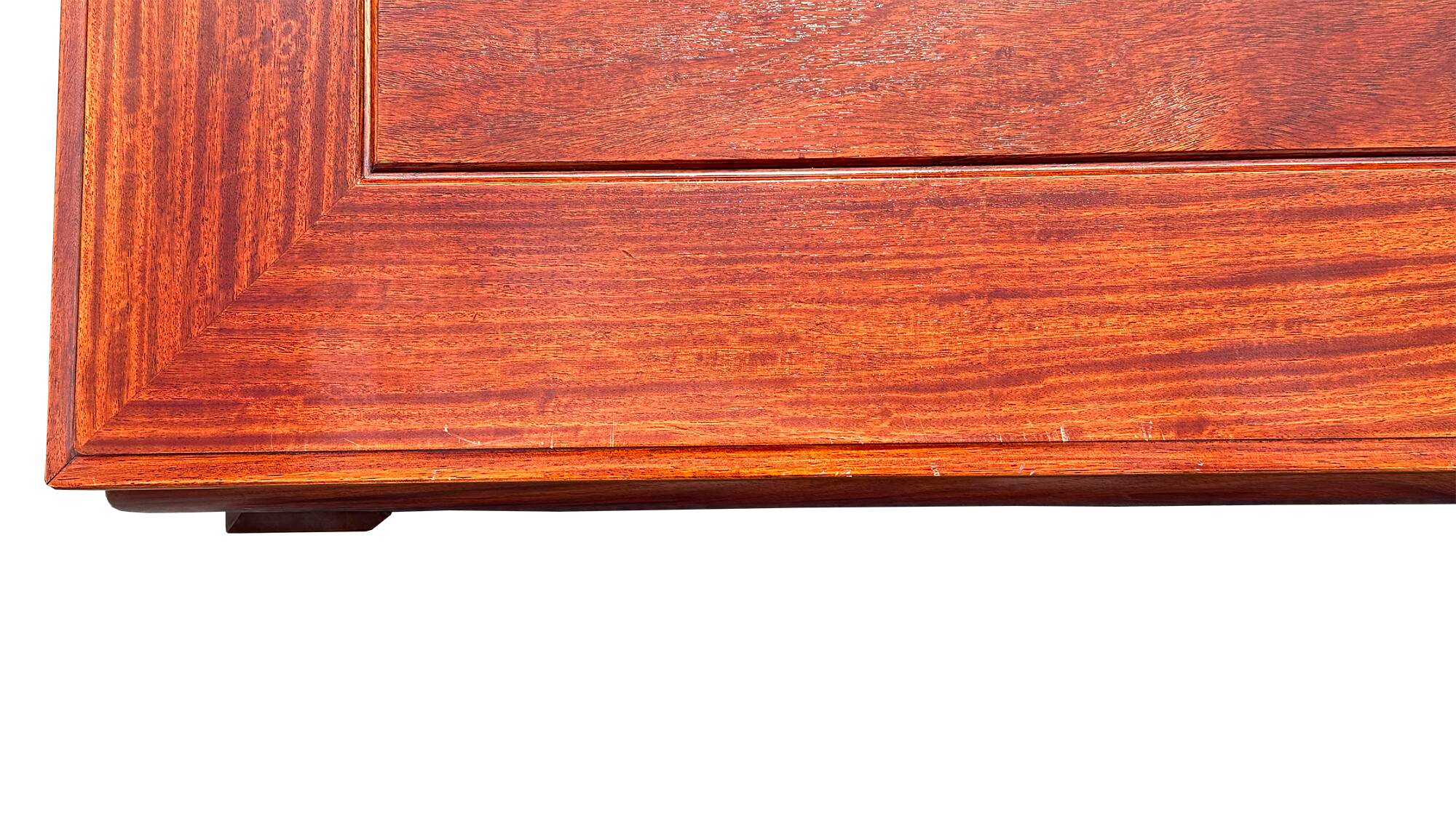 table in natural varnished quince wood